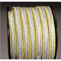 2003 Braided from pure PTFE-yarn (body of the packing), and Aramid fibers (corners), impregnated with PTFE-dispersion and silicone oil