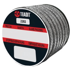 Style 2202 An elaborate braid from pure expanded flexible graphite, reinforced at the corners with a high-quality pure carbon yarn